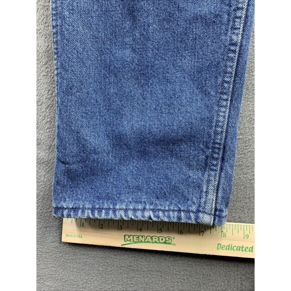 Carhartt Flannel Lined Darkstone Denim Jeans ACTUAL 36x28 Work Relaxed Fit Pants - Picture 10 of 16